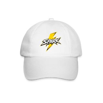 Spark Blitz Comic Logo - Baseballkappe - Weiß/Weiß - Vorne