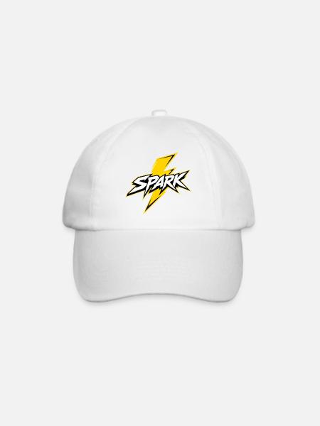 Spark Blitz Comic Logo - Baseballkappe - Weiß/Weiß