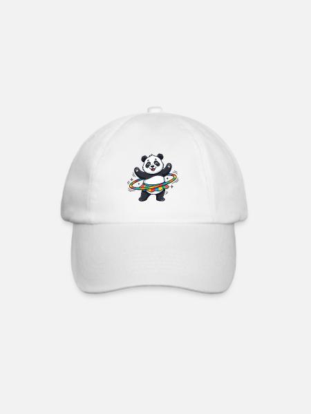 Rainbow Panda Hula-Hoop - Baseballkappe - Weiß/Weiß