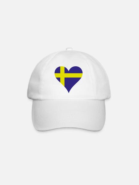 Herz-und-Kreuz-Ikone - Baseballkappe - Weiß/Weiß