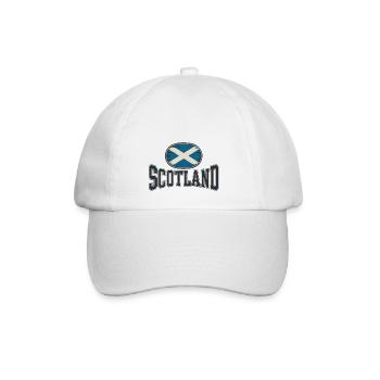 Schottland Flagge Vintage - Baseballkappe - Weiß/Weiß - Vorne