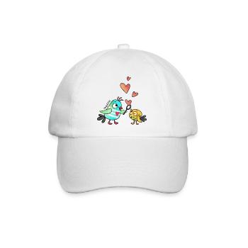 Dody und Dots- Seifenblasenherzen - Baseballkappe - Weiß/Weiß - Vorne