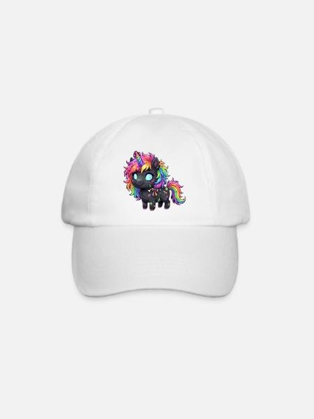 Süße Chibi-Zombie-Einhörner - Baseballkappe - Weiß/Weiß