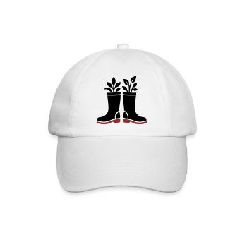 Gummistiefel Pflanzen Icon - Baseballkappe - Weiß/Weiß - Vorne