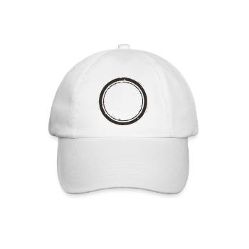 Grunge Circle Stempel Rand Vintage-Gummirahmen SE - Baseballkappe - Weiß/Weiß - Vorne