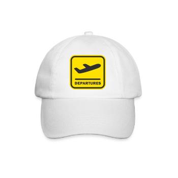 Flughafenabflugschild Symbol Flugterminal Symbo - Baseballkappe - Weiß/Weiß - Vorne