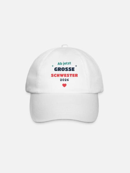Einschulung 2026 Schwester - Schulkind Geschenk Sc - Baseballkappe - Weiß/Weiß