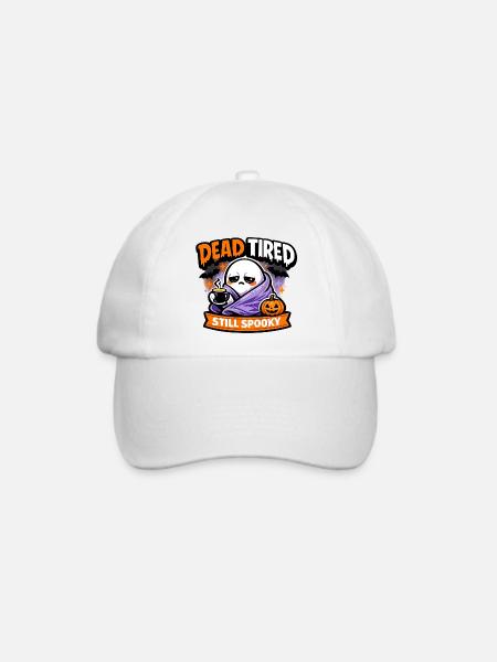 Todmüde, immer noch unheimlich - Baseballkappe - Weiß/Weiß