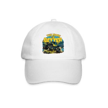 Je mehr, desto besser Monstertruck - Baseballkappe - Weiß/Weiß - Vorne