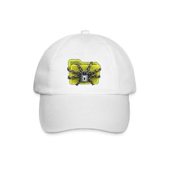 Tapete nicht gefunden – Neon-Gelber Ordnerschloss - Baseballkappe - Weiß/Weiß - Vorne