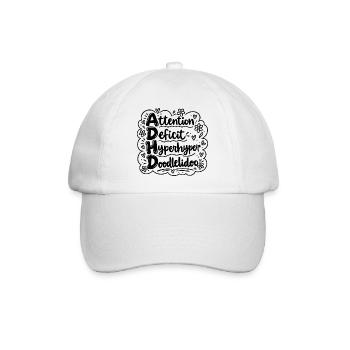 ADHD-doodlelidoo - Baseballkappe - Weiß/Weiß - Vorne