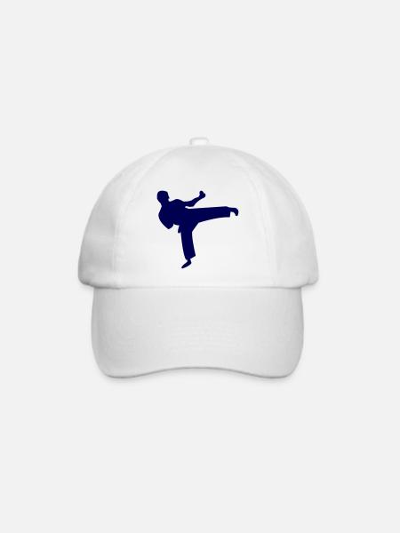 karate - Baseballkappe - Weiß/Weiß