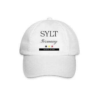 Sylt Deutschland Souvenir – Reise minimalistisch - Baseballkappe - Weiß/Weiß - Vorne