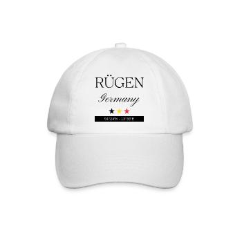 Rügen Deutschland Souvenir – Reise minimalistisch - Baseballkappe - Weiß/Weiß - Vorne