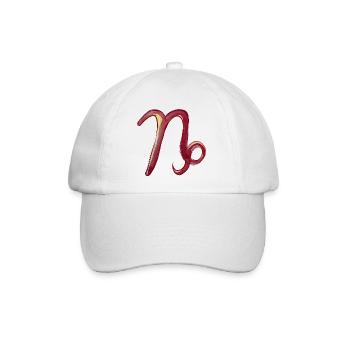 Crimson Letter N Aquarell - Baseballkappe - Weiß/Weiß - Vorne