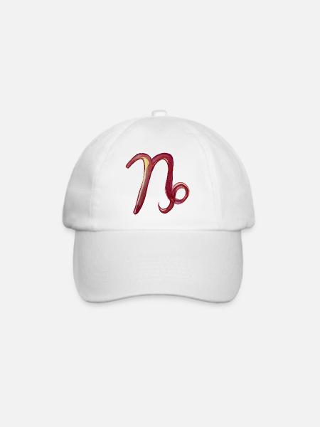 Crimson Letter N Aquarell - Baseballkappe - Weiß/Weiß