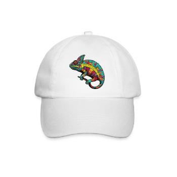 Bunt Chamäleon Muster - Baseballkappe - Weiß/Weiß - Vorne