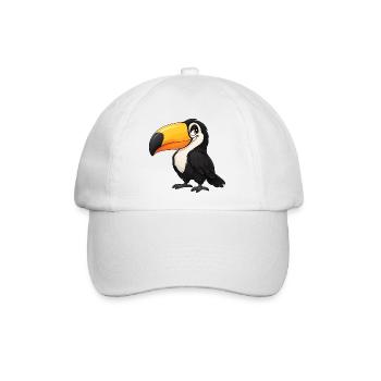 Toucan Vogel Paradiesvogel Cartoon süß - Baseballkappe - Weiß/Weiß - Vorne