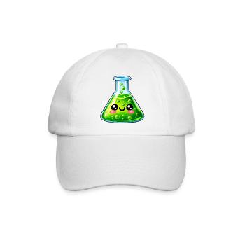 Grüner Blubber im Erlenmeyer - Baseballkappe - Weiß/Weiß - Vorne