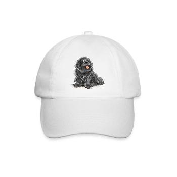 Neufundländer Hund Schwarz Newfie Hunderasse - Baseballkappe - Weiß/Weiß - Vorne
