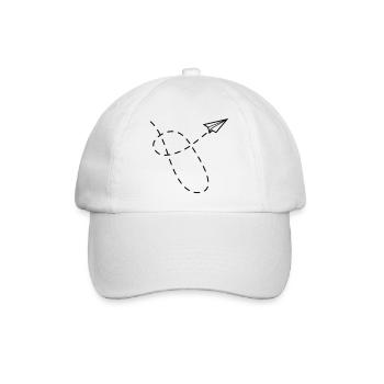 Papierflieger - Baseballkappe - Weiß/Weiß - Vorne