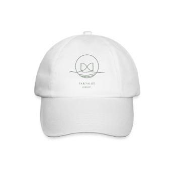 Pasta Lover Geschenk – Weit entfernte Linienzeichnung - Baseballkappe - Weiß/Weiß - Vorne