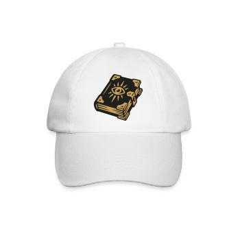 Zauberbuch Auge Magie Wappen - Baseballkappe - Weiß/Weiß - Vorne