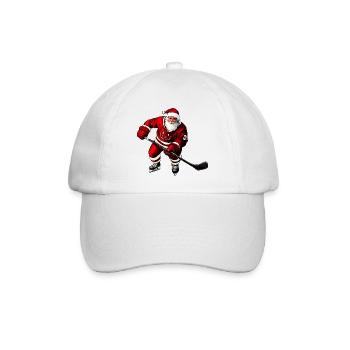 Weihnachten Eishockeyspieler - Baseballkappe - Weiß/Weiß - Vorne