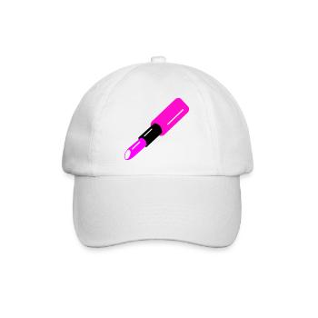 Lippenstift Design - Baseballkappe - Weiß/Weiß - Vorne