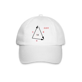Algebraische Gleichung Typo Rot - Baseballkappe - Weiß/Weiß - Vorne