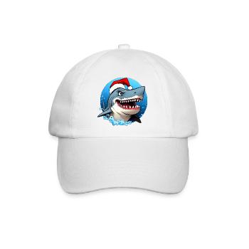 Haie Weihnachten - Baseballkappe - Weiß/Weiß - Vorne