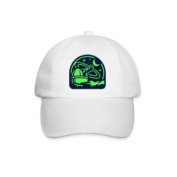 Sternwarte Teleskop Logo - Baseballkappe - Weiß/Weiß - Vorne
