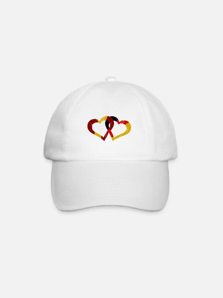 Spanisch deutsche Liebe - Baseballkappe - Weiß/Weiß