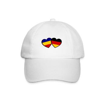 Deutsch rumaenische Freundschaft - Baseballkappe - Weiß/Weiß - Vorne