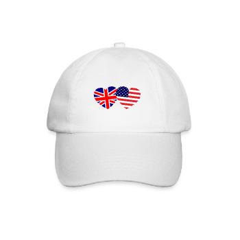 Britisch Amerikanische Freunde - Baseballkappe - Weiß/Weiß - Vorne