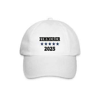 Zimmerer 2025 Beruf Zimmermann Lehre Lehrling - Baseballkappe - Weiß/Weiß - Vorne