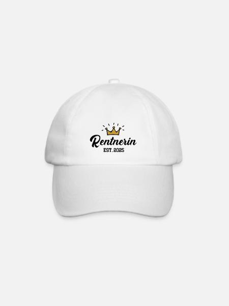 Rentnerin 2025 Abschied Kollegin Chefin Rente - Baseballkappe - Weiß/Weiß