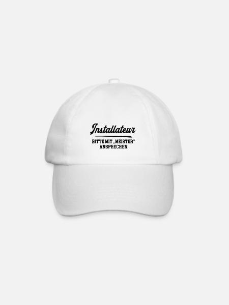Installateur Meister Prüfung Bestanden Heizung - Baseballkappe - Weiß/Weiß