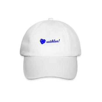 Jetzt die Blauen wählen - Baseballkappe - Weiß/Weiß - Vorne