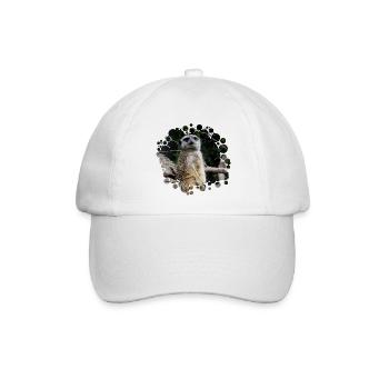 Erdmännchen - Baseballkappe - Weiß/Weiß - Vorne