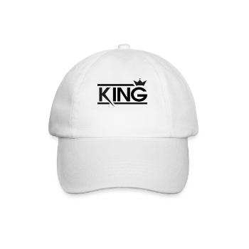 König - Baseballkappe - Weiß/Weiß - Vorne