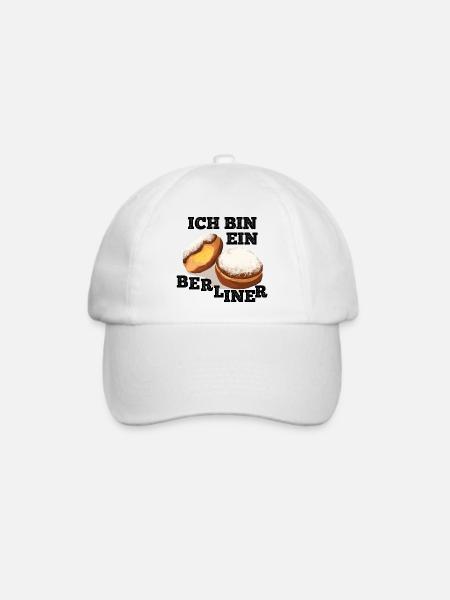 Ich bin ein Berliner - Baseballkappe - Weiß/Weiß