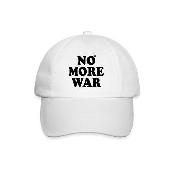 No more war - Baseballkappe - Weiß/Weiß - Vorne