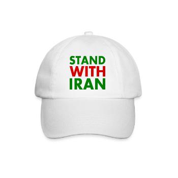 Stand with iran - Baseballkappe - Weiß/Weiß - Vorne