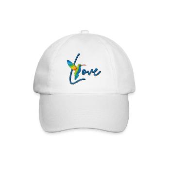 Kolibri Love - Baseballkappe - Weiß/Weiß - Vorne