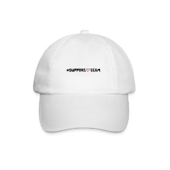 Support Team Herz - Baseballkappe - Weiß/Weiß - Vorne