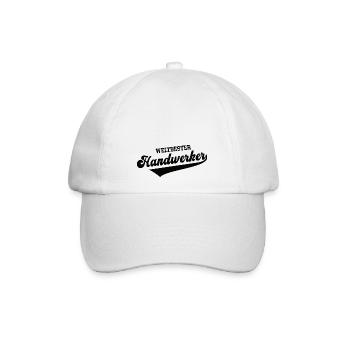 Weltbester Handwerker Bester Handwerk Meister - Baseballkappe - Weiß/Weiß - Vorne