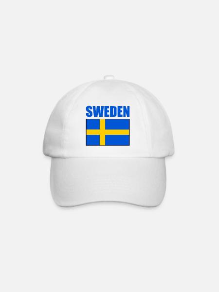 Schweden - Baseballkappe - Weiß/Weiß