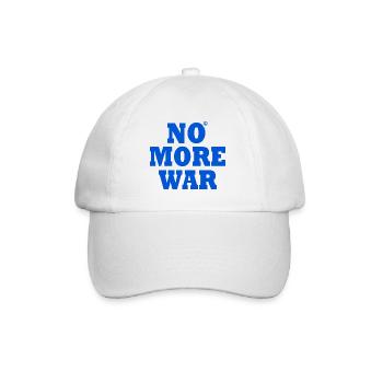 No more war - Baseballkappe - Weiß/Weiß - Vorne