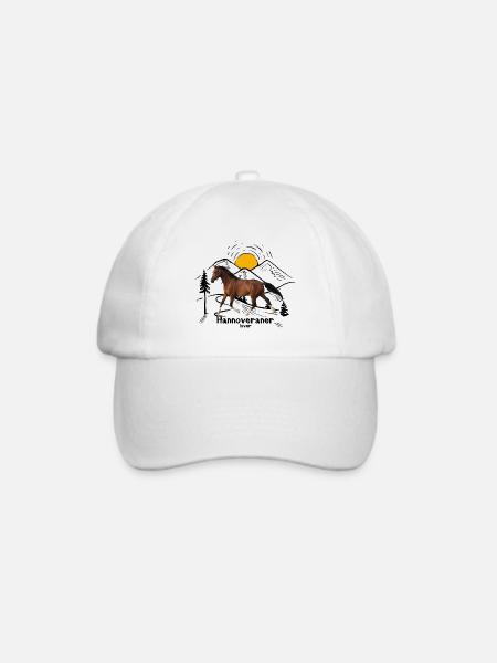 Hannoveraner Pferd - Baseballkappe - Weiß/Weiß